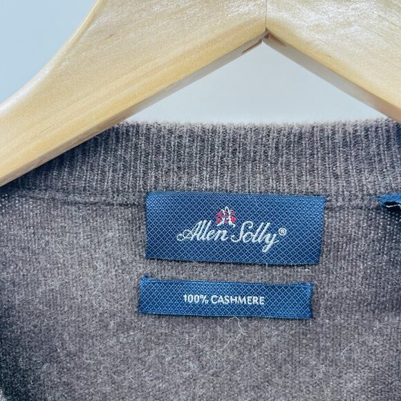 Allen Solly Mens Size XL 100% Cashmere V Neck Long Sleeve Sweater in Brown - Picture 4 of 6